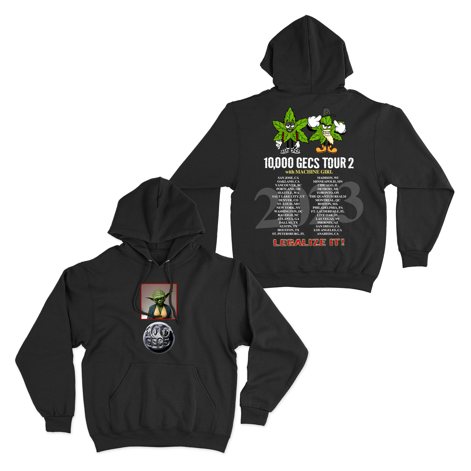 tour hoodie – 100 gecs