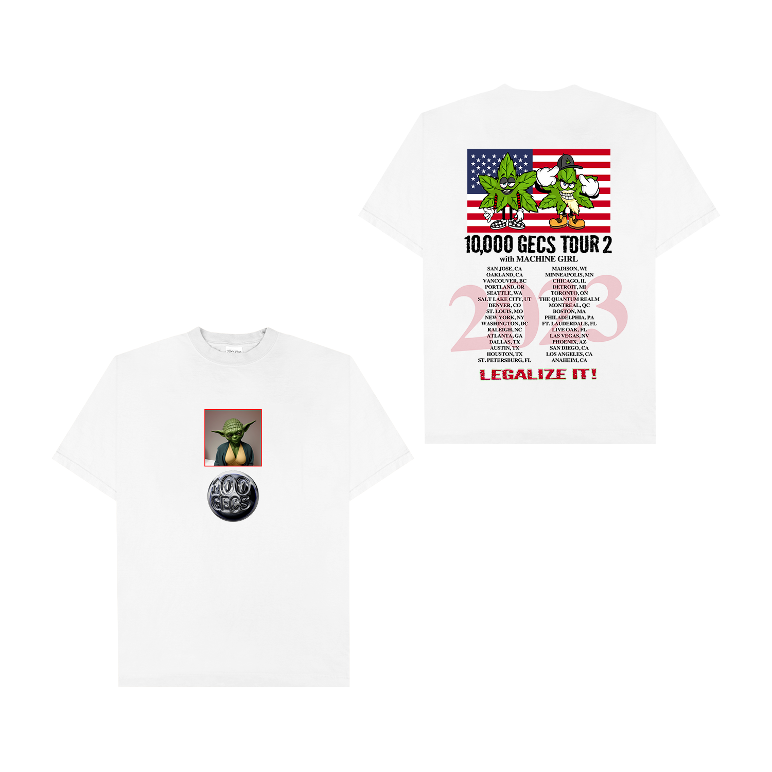 Tour 2 Tee 100 Gecs Tour 2 tee 100 gecs